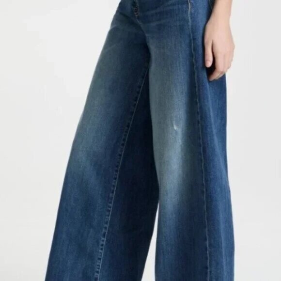 Nili Lotan Josette Wide Leg Jeans, Classic Wash, Size 27 - Picture 5 of 11